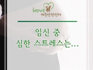 임신중 심한 스트레스 기형아 출산