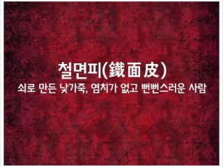 철면피(鐵面皮)