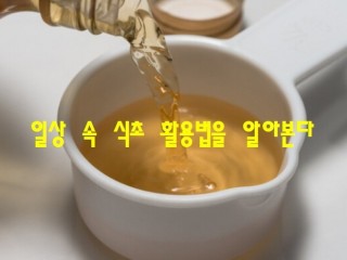 일상생활 속 식초의 활용법