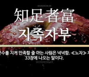 지족자부(知足者富)